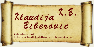 Klaudija Biberović vizit kartica